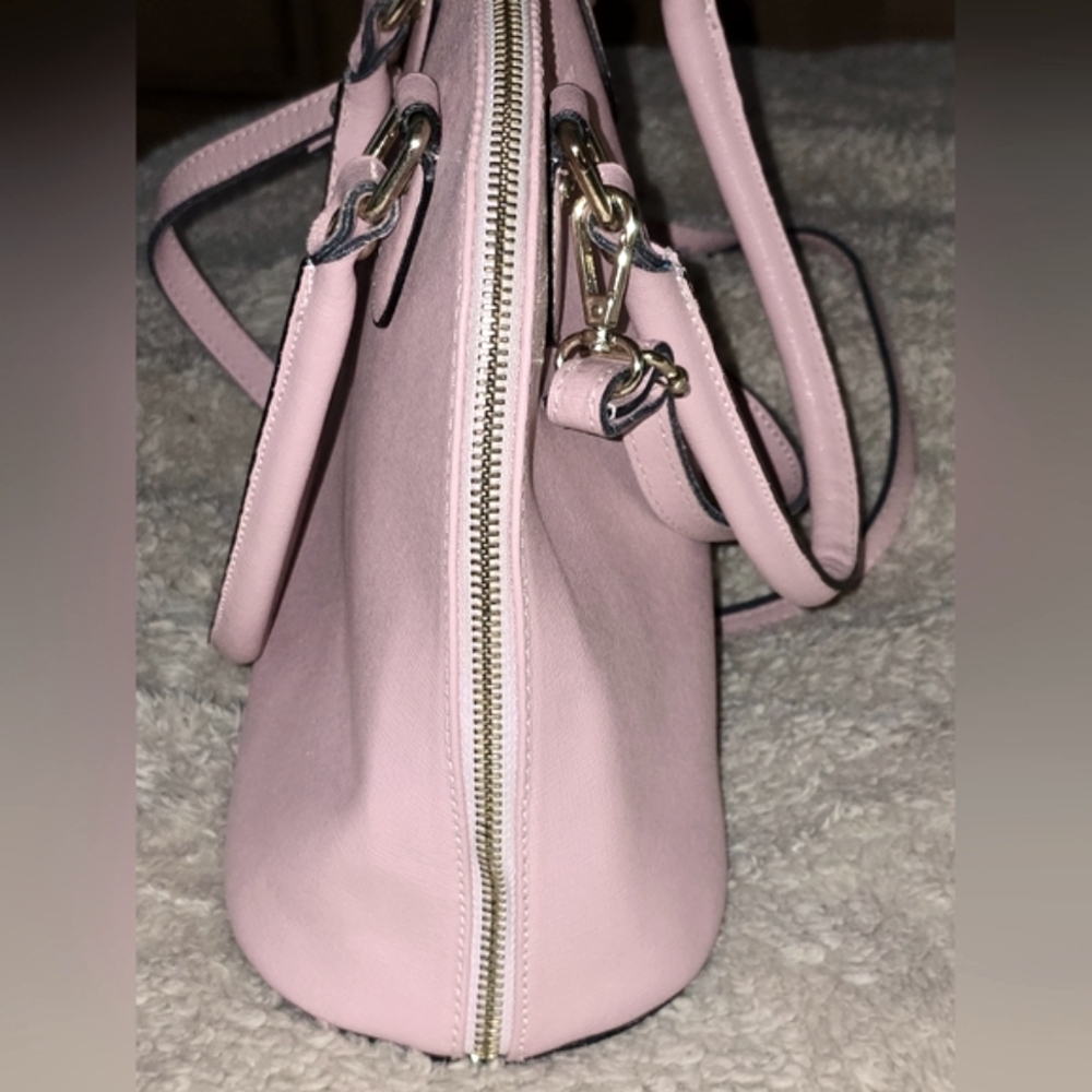 Borse En Pelle. Pink Saffiano Dome Satchel. Made In Italy. EUC - Picture 6 of 14